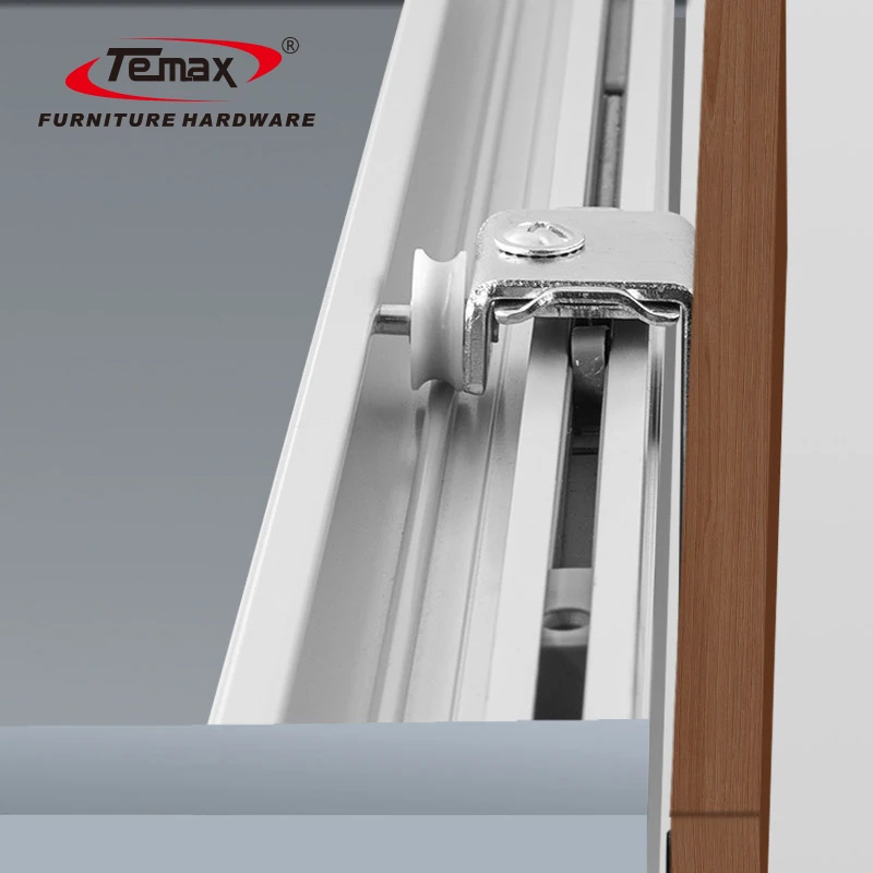 STLF  New TM033 Hidden One-Way Sliding Door Furniture Buffer Wheel Roller Hardware for Wardrobe Doors