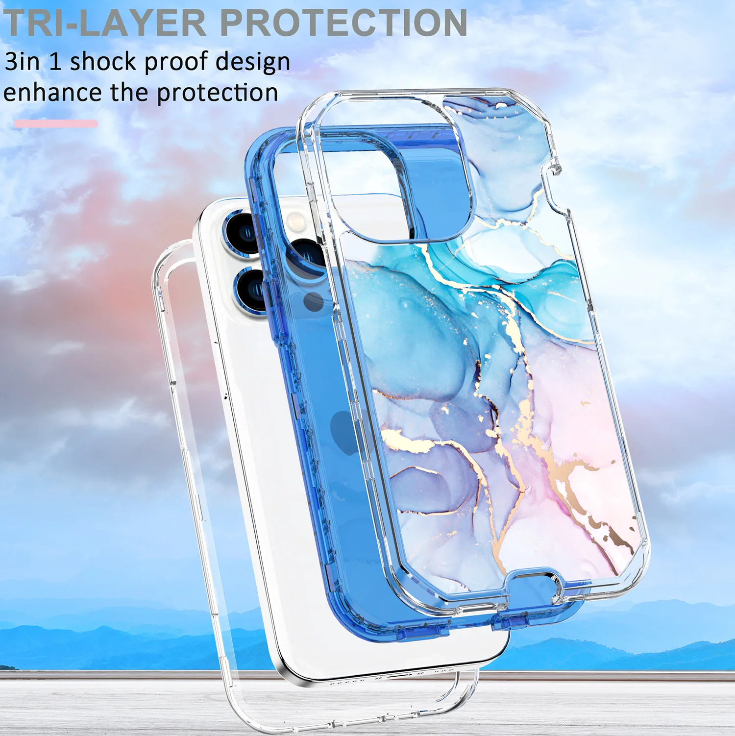 Plating Marble Phone Case for iPhone 16 14 13 11 12 15 XS XR 6 7 8  Pro Max Plus Heavy Duty Shockproof Protective Luxury Cover