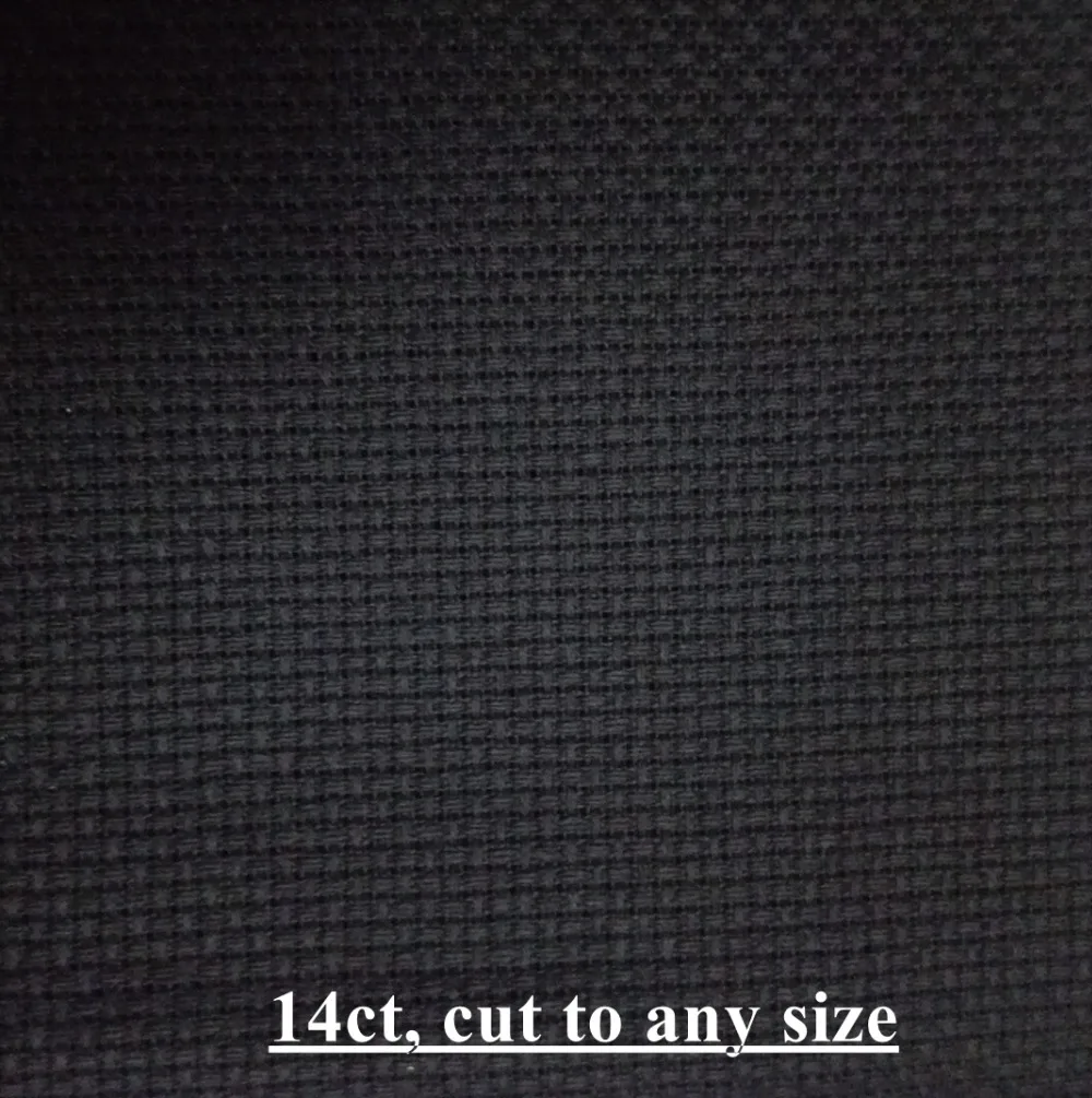 Aida 18ct 14ct 11ct 16CT colore nero punto croce tessuto tela fai da te cucito a mano mestiere punti fatti a mano ricamo forniture