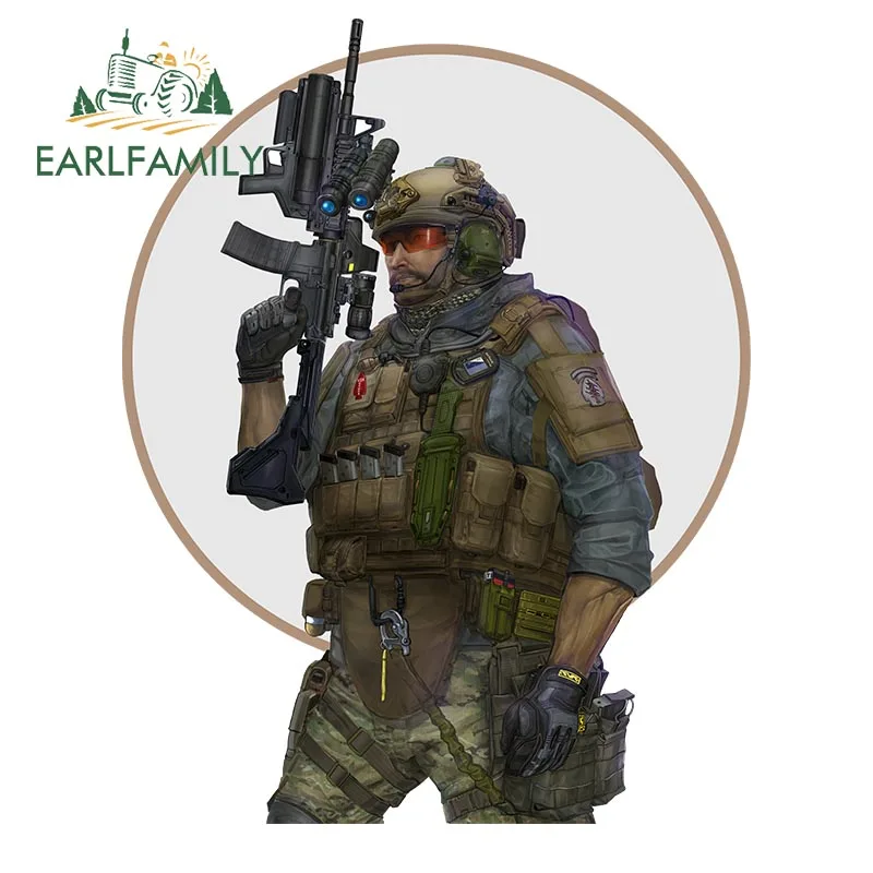 EARLFAMILY Airborne Division Close Quarters Combat Special Forces Vinyl Car Sticker Laptop Travel Luggage Decal Car Styling - view 5
