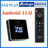 Ugoos X4Q Pro Smart TV Box Android 11 X4Q Pro 4GB 32GB X4Q Plus 4GB 64GB Amlogic S905X4 2.4G 5G WiFi BT5.1 1000M 4K Set Top Box