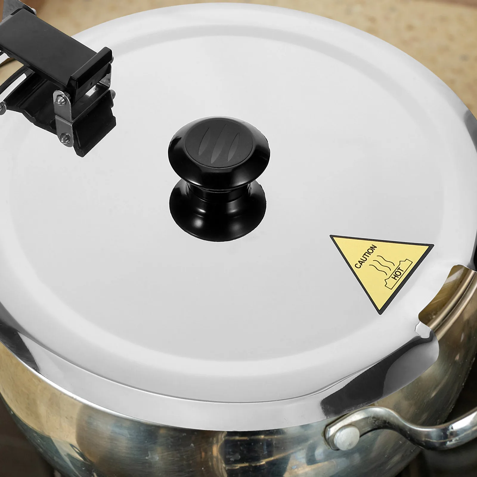 

Stainless Steel Lid Anti-Scalding Handle Easy Clean Metal Pot For Electric Soup Warmer Spill Proof Reusable Kitchen Supplies