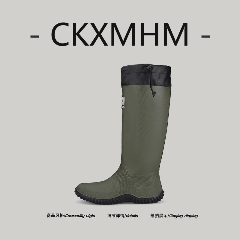 

Летние высокие дождевые туфли 2025 года, нескользящая, износостойкая, удобная, уличная, походная, для рыбалки