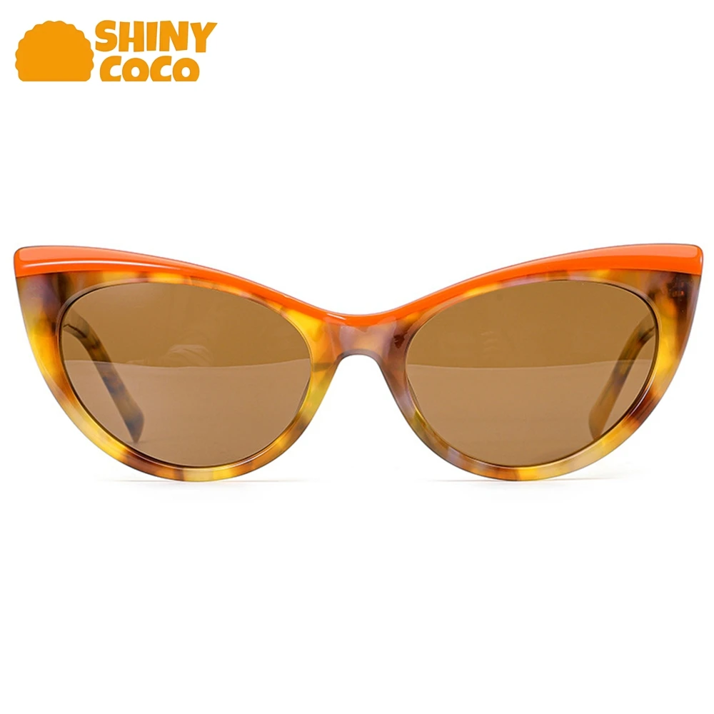

ShinyCoCo Luxury Brand European And American Street Style Retro Sunglasses Cat Eye And Cat Ear Sunglasses Trendy Punk Glasses