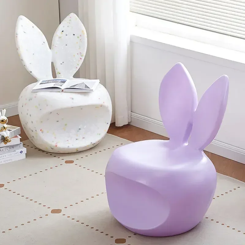 Cute, Nordic, Rabbit, Ornament, Cartoon, Living Room, Animal, Creative, Shoe Changing Stool, Modern, Simple, Home Low Stool