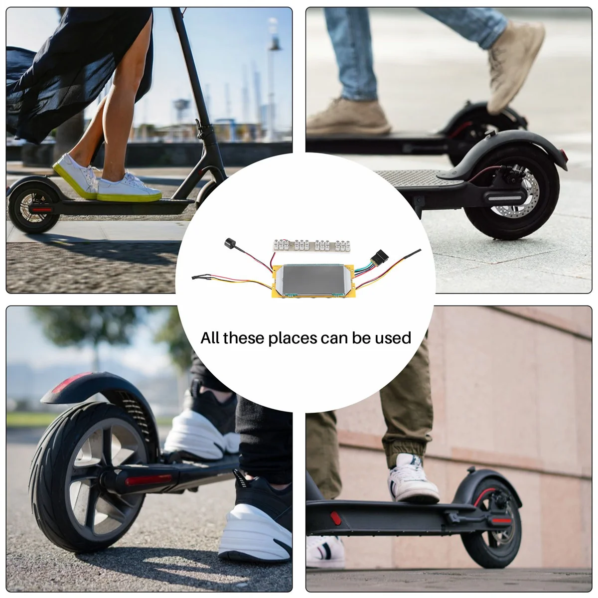 ÉCran D'Affichage de Scooter éLectrique + ContrôLeur de Carte MèRe 36 V + Accessoires de Remplacement de Jeu de Câbles pour Kugo