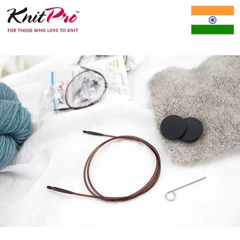 KnitPro Brown Interchangeable Knitting Needle Cable Knitting Accessories Circular Removable Needle Cord Knitting Tools Product