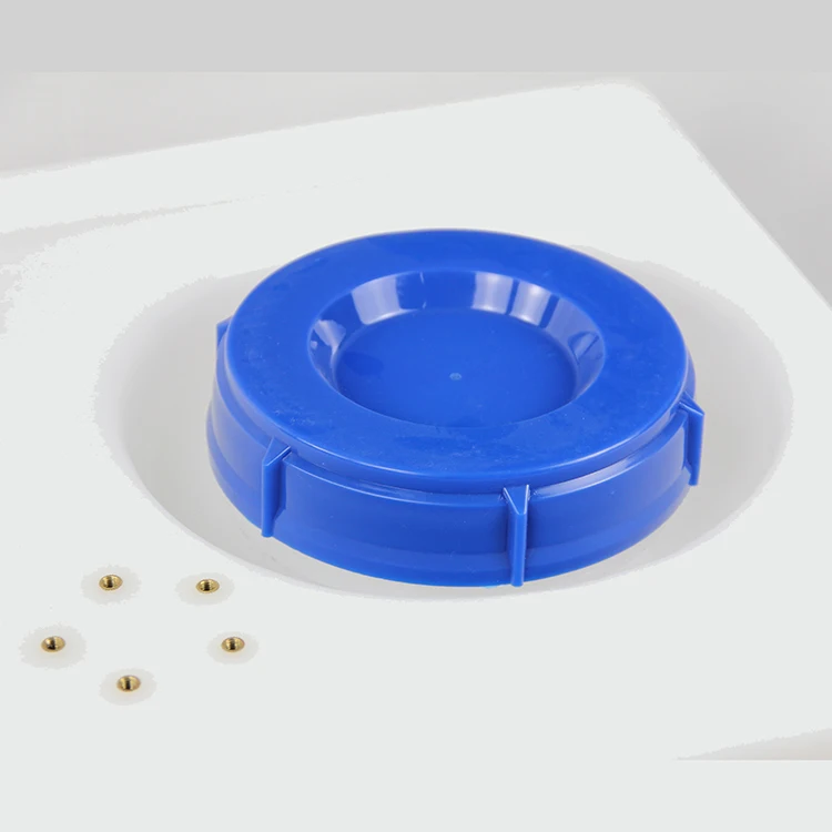 Weißer Wassertank, ungiftig, lebensmittelecht, PE, 30 l, Wohnmobil-Wassertank mit blauem Deckel, Wohnmobil-Wassertank