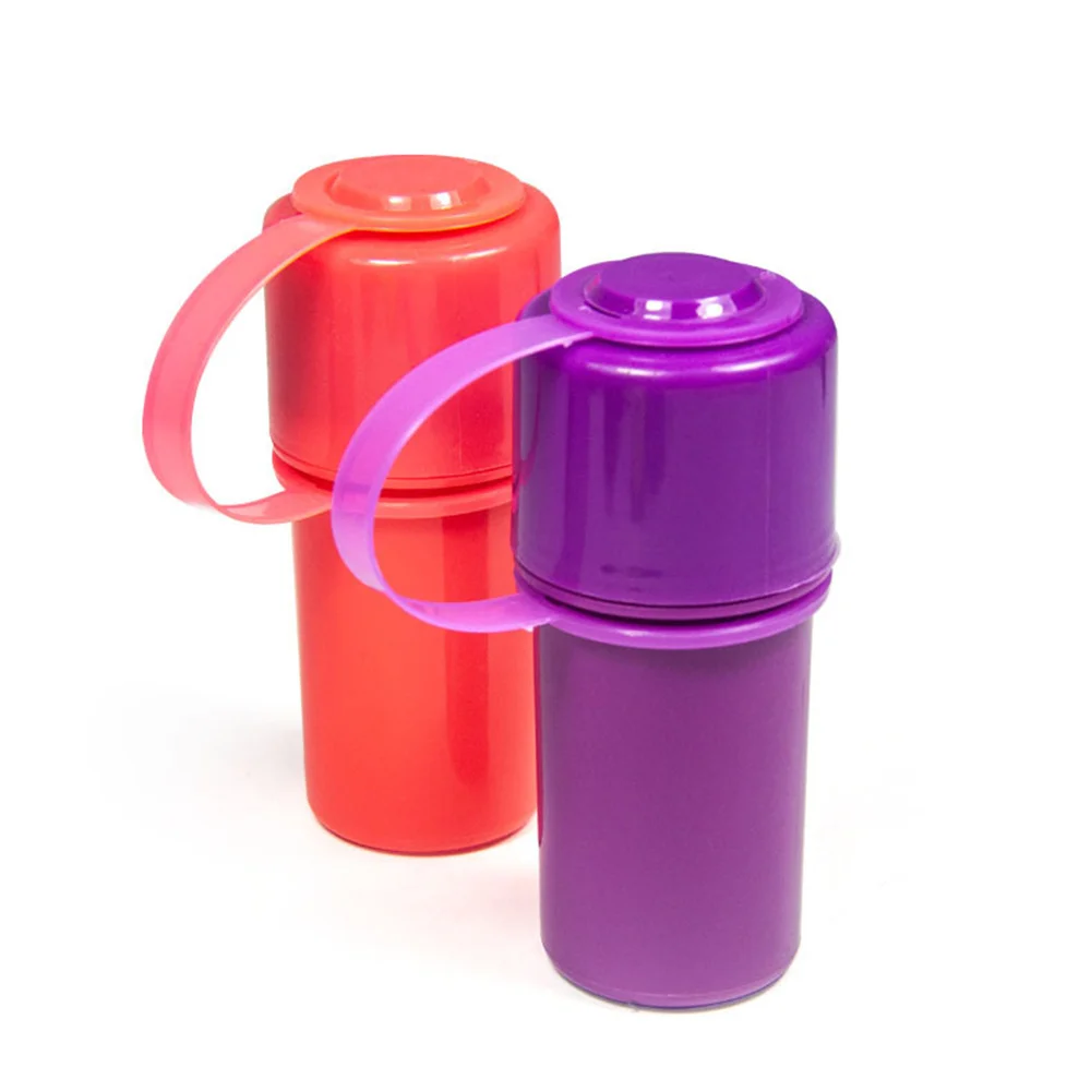 Portable 2 In 1 Plastic Bottle Stash Jar With Grinder Plastic Herb Grinder Jar Storage Container