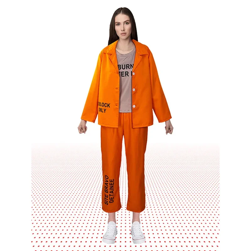 ผู้ใหญ่สีส้มนักโทษชุดฆ่าตัวตาย Harley คอสเพลย์ Joker Clown เครื่องแต่งกาย Quinn ฮาโลวีน Carnival ชุด Custom Made