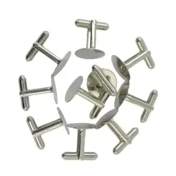 10 Pieces Blank Trim Base Pad Cufflinks DIY Wedding Formal Suit Shirt Cufflinks