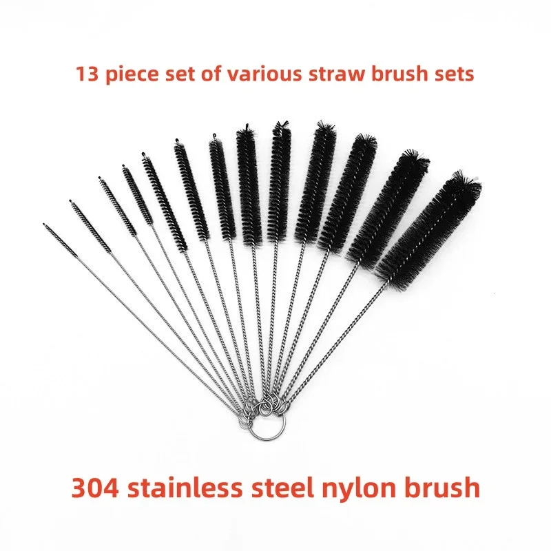 13Pcs  Pipe Cleaner Straw Brush Kettle Spout Brush Teapot Nozzle Brush Set Bottle Tube Brush Glasses Straw Cleaning Brush