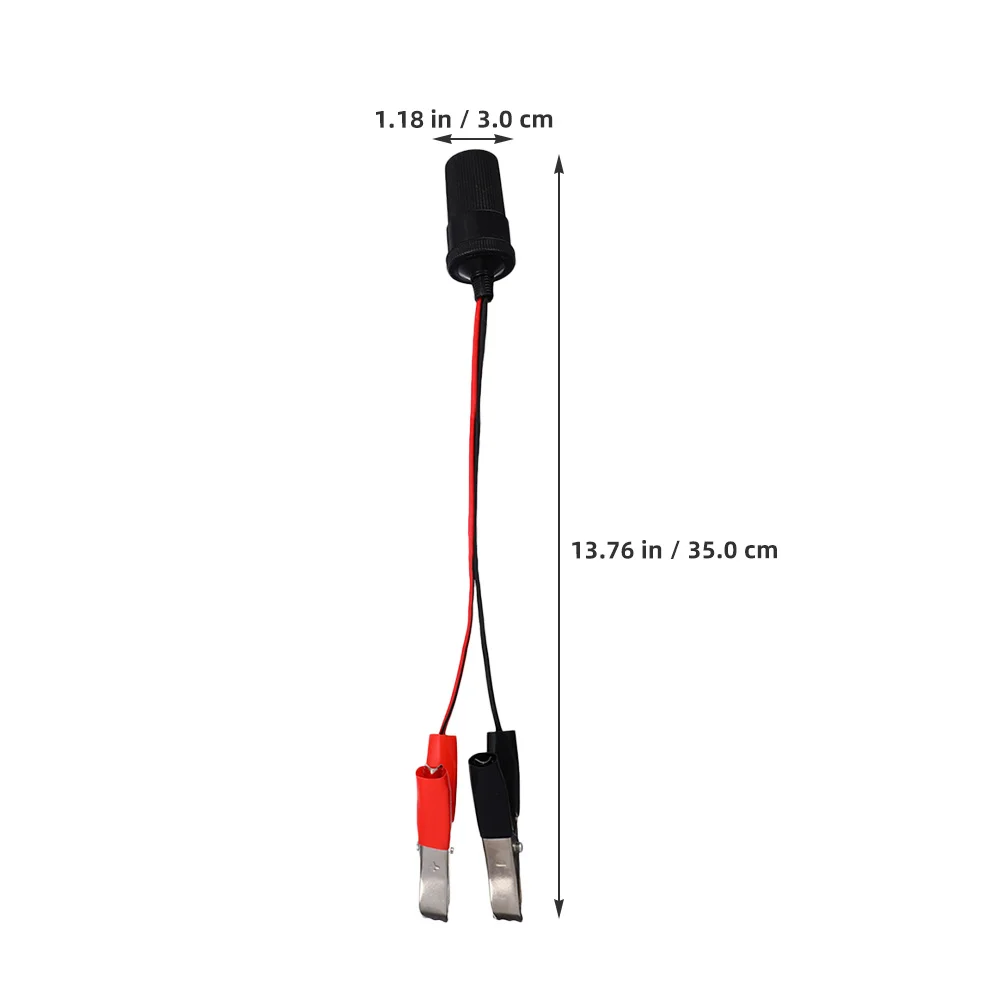 트럭 오토바이 전원 콘센트 어댑터 충전 장치용 헤비 듀티 악어 클립이 있는 2개 자동차 연장 케이블