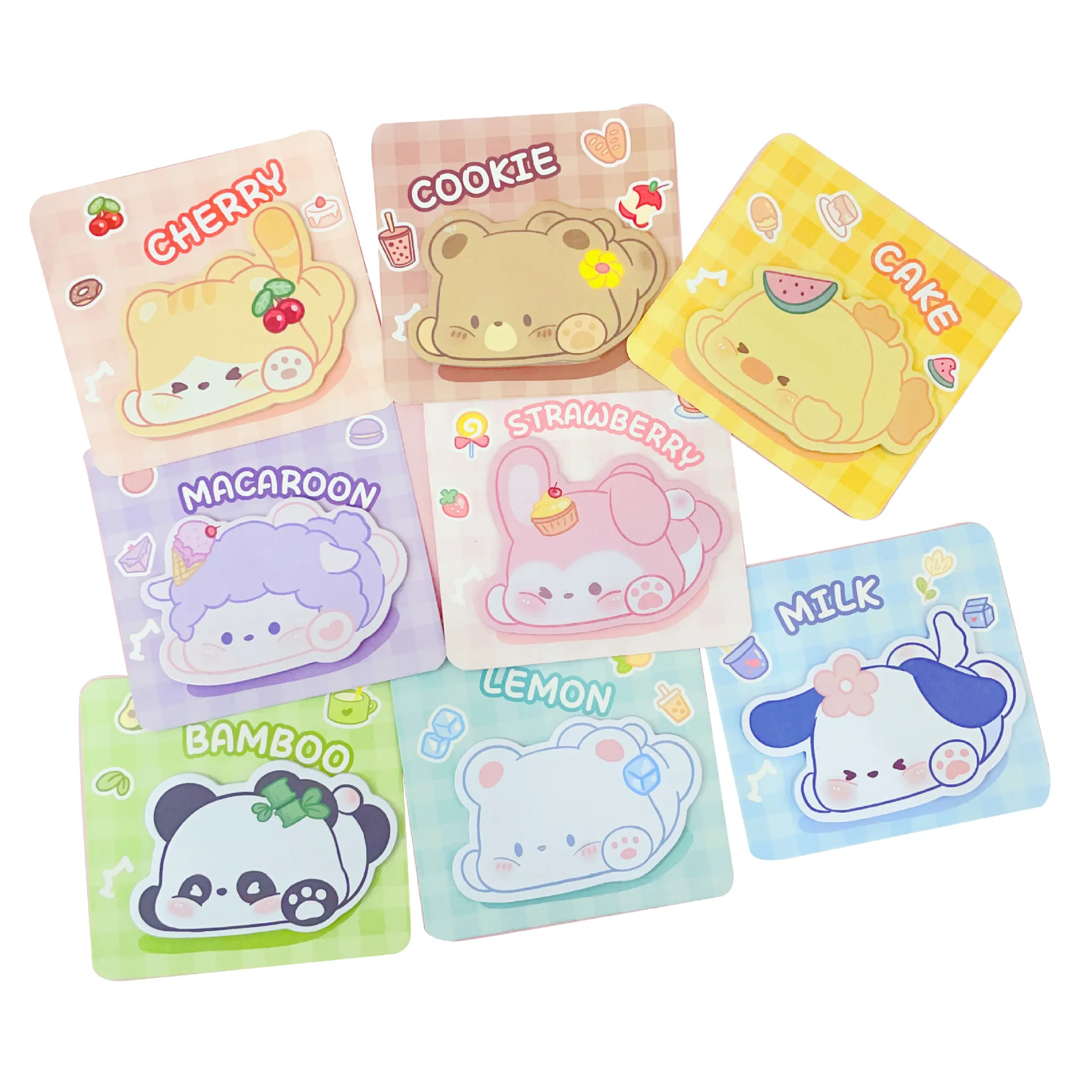 40 Pcs   Cartoon Animal Sticky Paper Office Message Scratch Note / Memo Pad/20 Page/ Notepad/Children Student Prize Gift