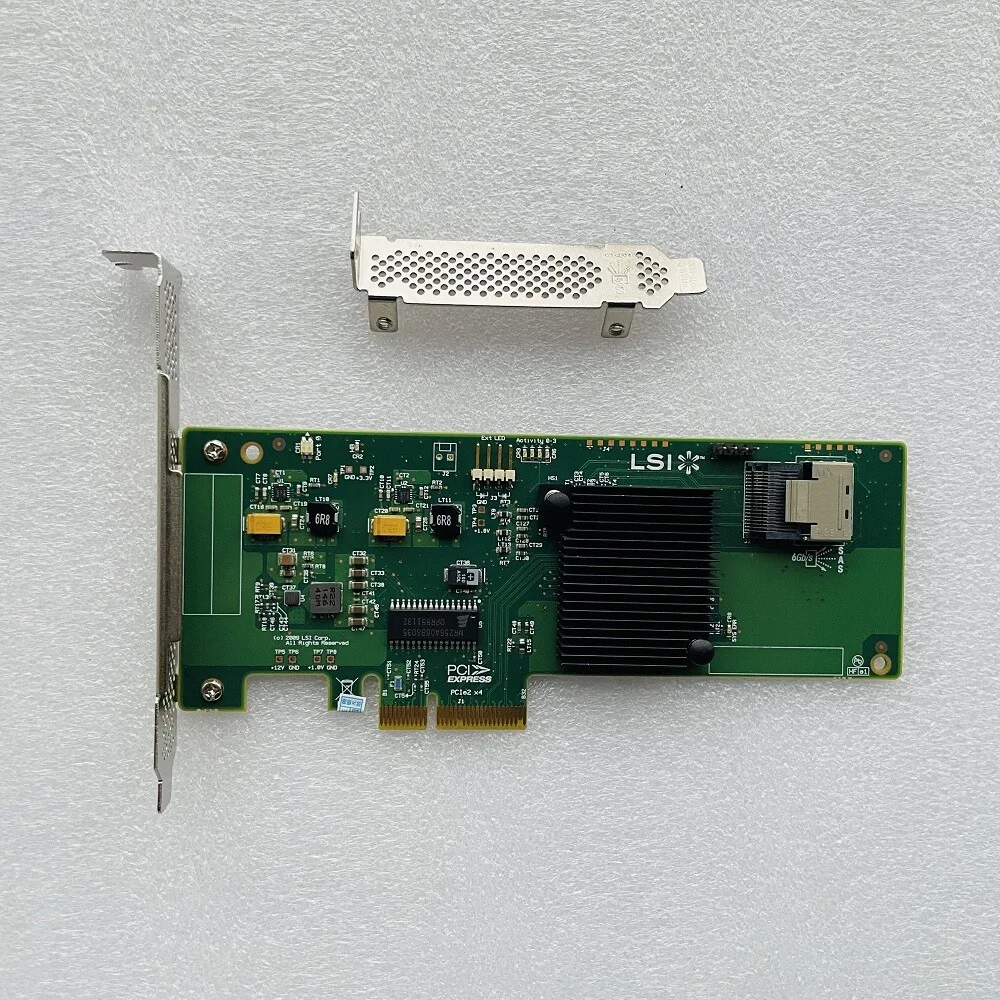 LSI 9211-4i PCI-E 4 منافذ 6 جيجا بايت في الثانية بطاقة تحكم RAID الداخلية + كابل 8087 SATA #4