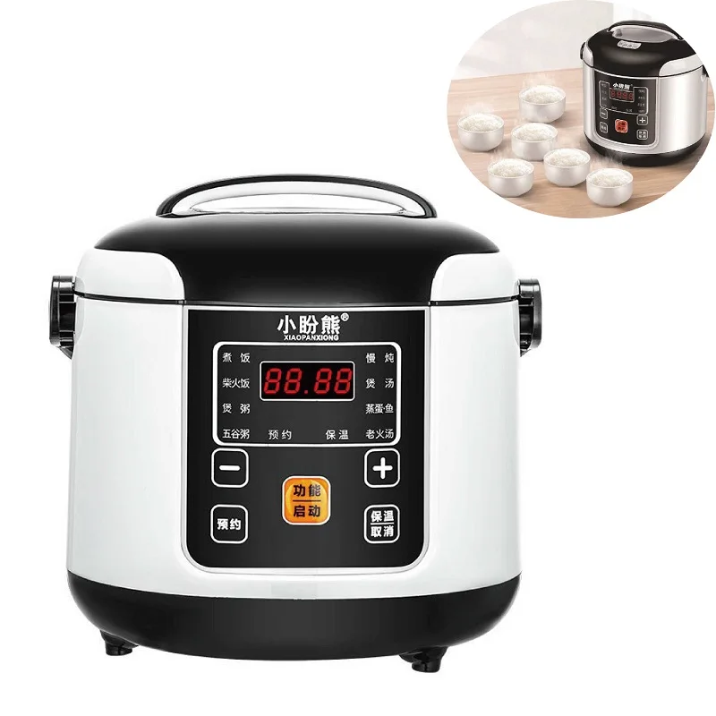 12V/24V Car Rice Cooker Outdoor Multi-function Cooker 2L Food Heating Pot Reservation Electric Steamer With Cigarette Lighter