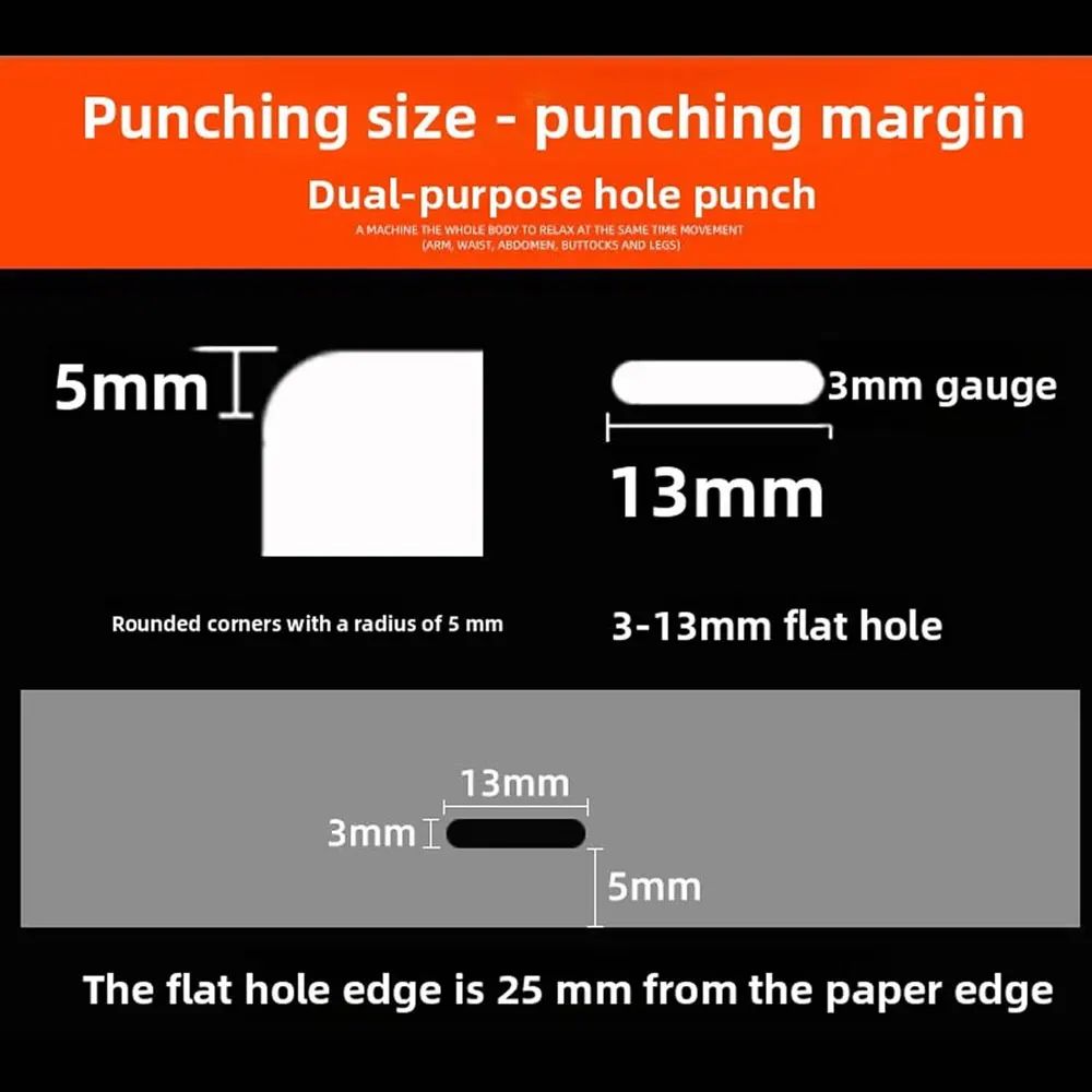 2-in-1 ID Card Slot Punch, 3x13mm, R5 Card Corner Trimmer, Dual-Purpose Handheld Card Slot Punch