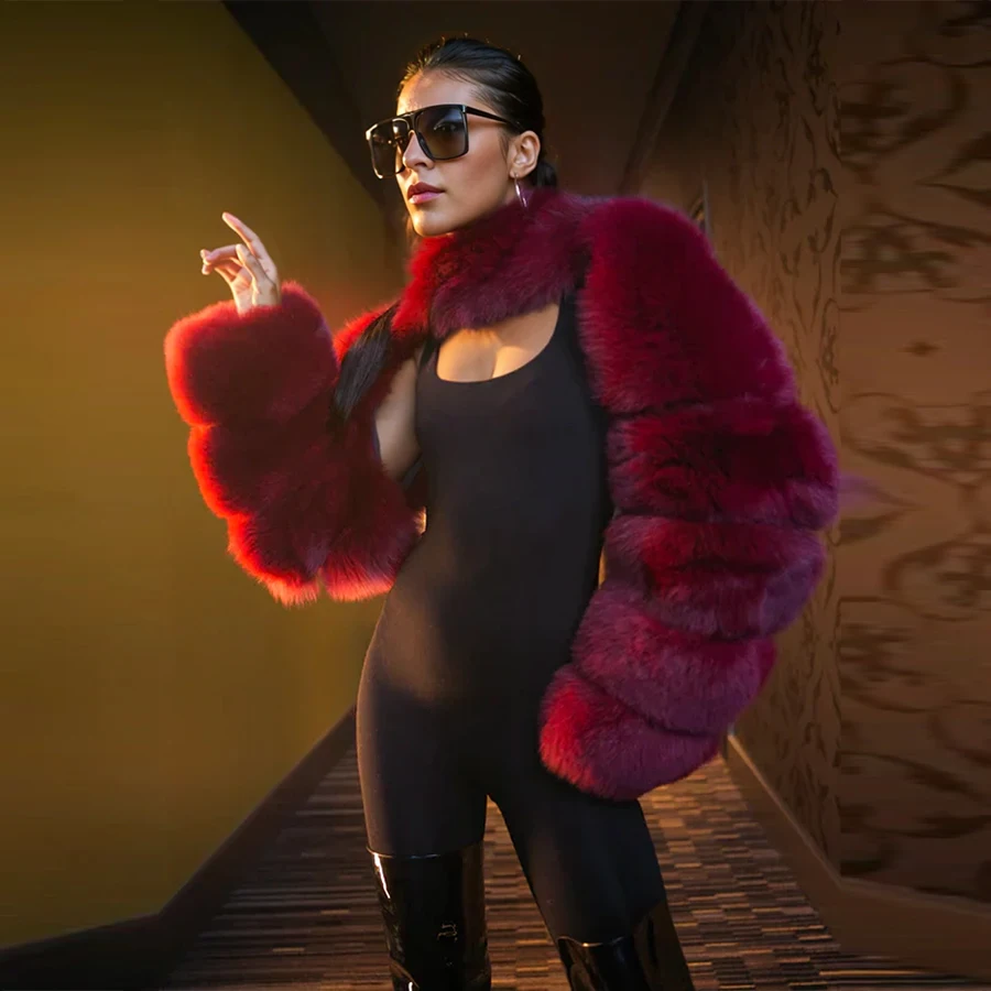 Manga de piel de zorro auténtica para mujer, manga de piel única de zorro plateado, accesorio de piel de zorro Natural para mujer, chaqueta de hombro de piel de alta calidad