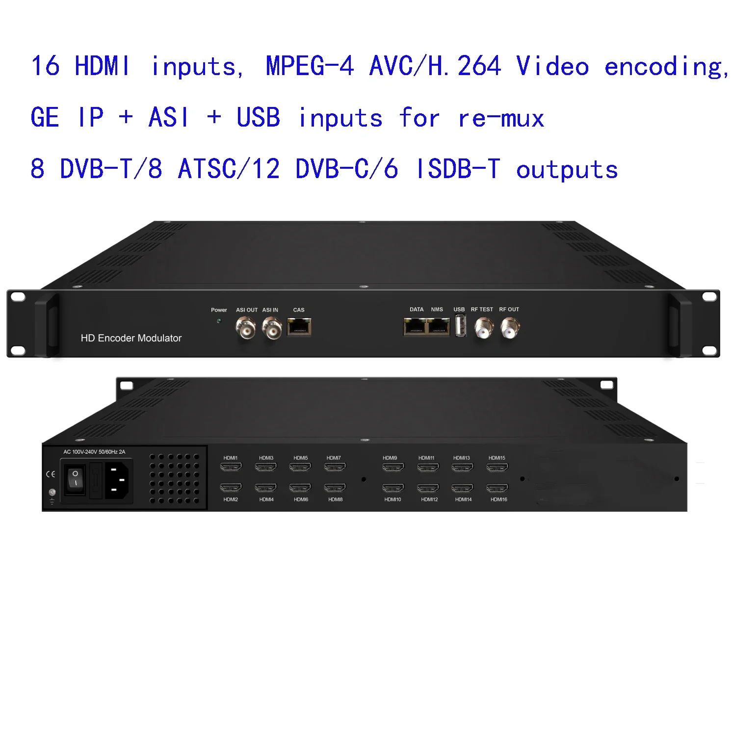 

NDS3536S 16 HDMI к фотомагнитам/DVB-T/ATSC/фотомагнитола, модулятор кодировщика, цифровой ТВ Headend, радиочастотный модулятор