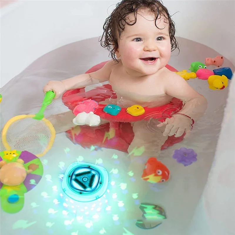 AK25-Unterwasser Disco Licht Fisch Muster Brunnen Projektor Licht Farbe Batterie Betrieben Für Disco Pool Party Pool Lichter