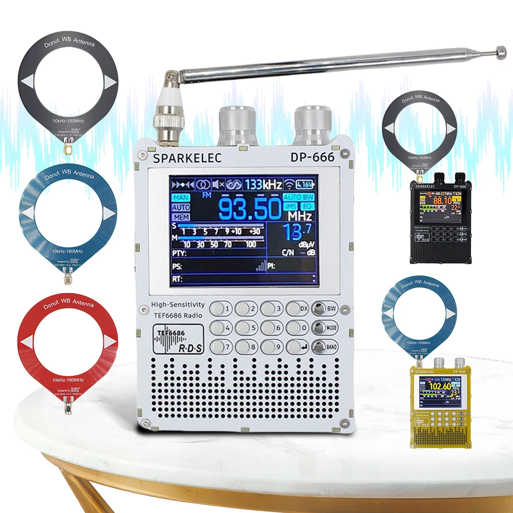 

DP-666 TEF6686 Радио DSP Полнодиапазонное портативное радио с ЖК-дисплеем Высокочувствительный DSP-приемник