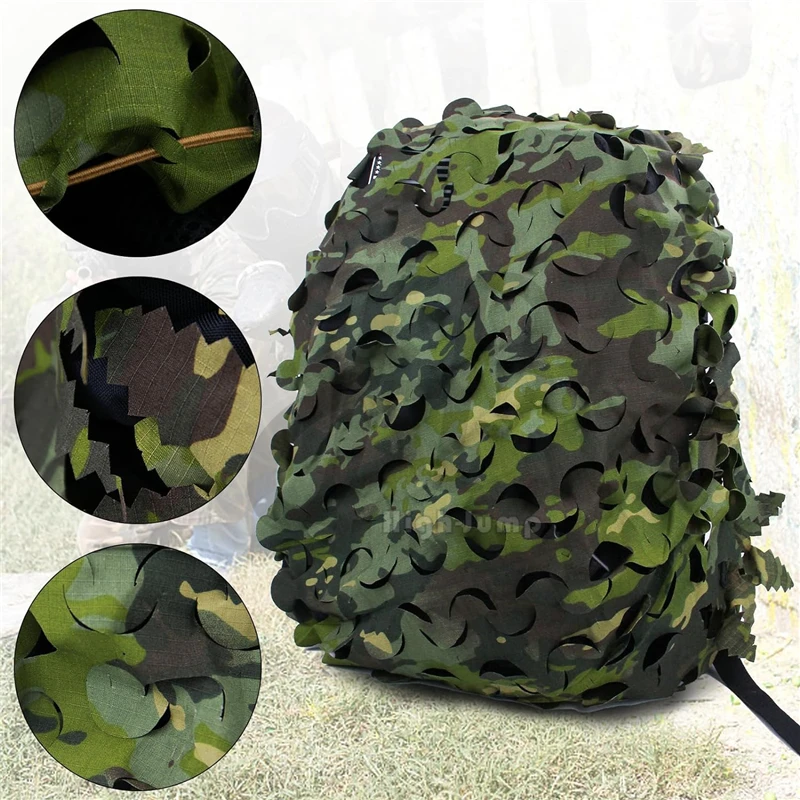 Hunting Hiden Ghillie Suit Bag Cover Outdoor gym Uniform Gear CS Shooting Game Camouflage Backpack Cover extra 5 ghillie strips