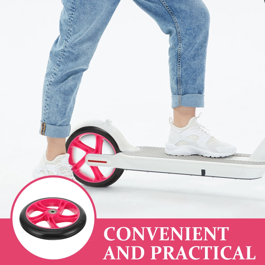 

High Elastic Shopping Cart Wheel 1 Pair Scooter Kick Electric Replacement Wheels Pu Parts Heavy Duty Tires Wear Resistant