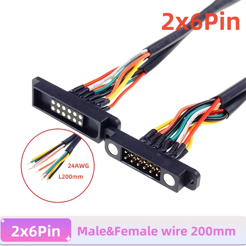 1/3 Paar 2A Magnetstecker Zweireihig 8 10 12 14 16 20 Positionen Pogopin Männlich Weiblich 2,54 MM Federbelastete DC-Steckdose PH – Detail 5