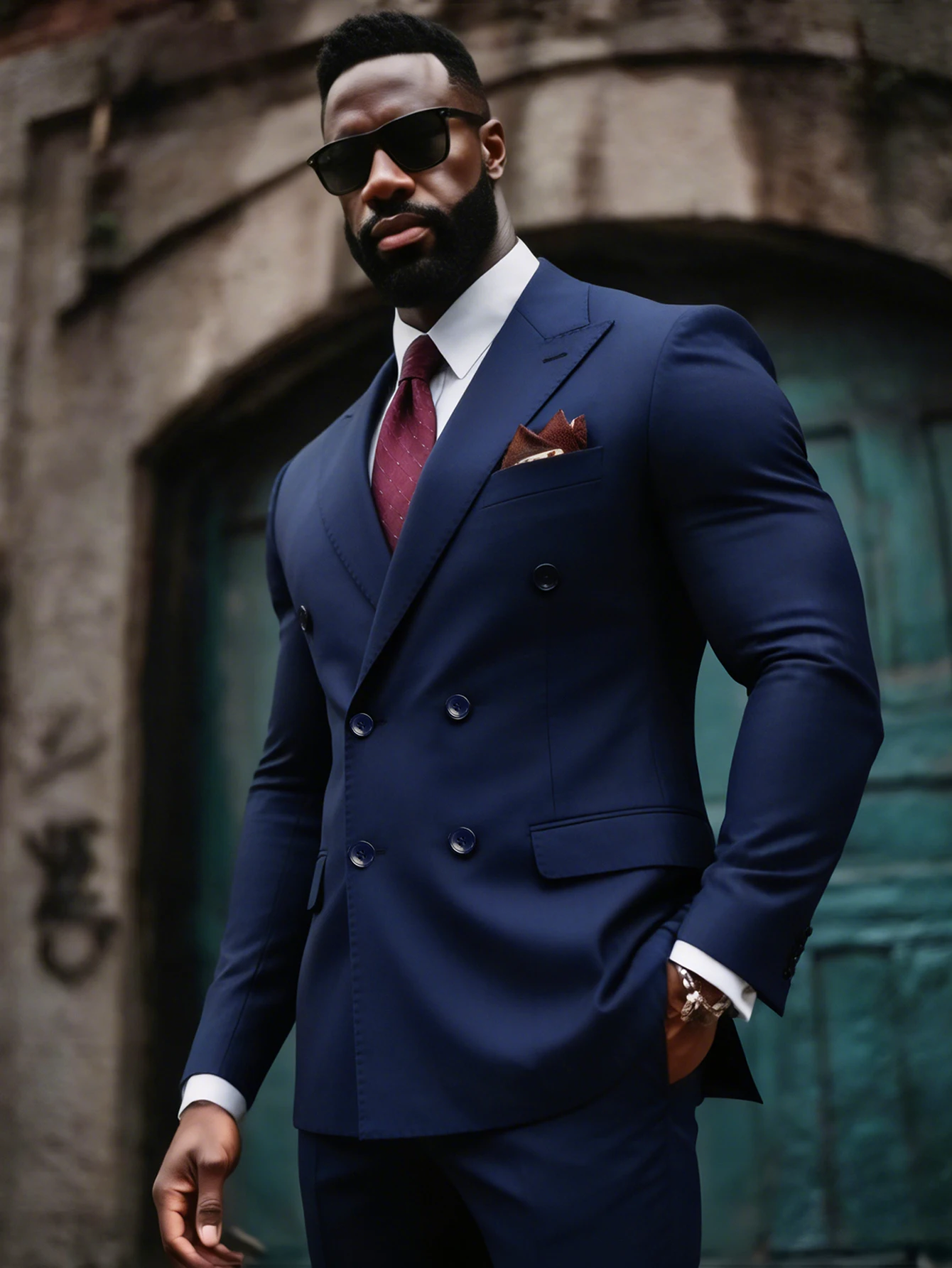 

Men's 2 Piece Double Breasted Suit Peak Lapel Blazer Jacket & Pants Set Solid Color Formal Wear for Wedding Prom Business Office