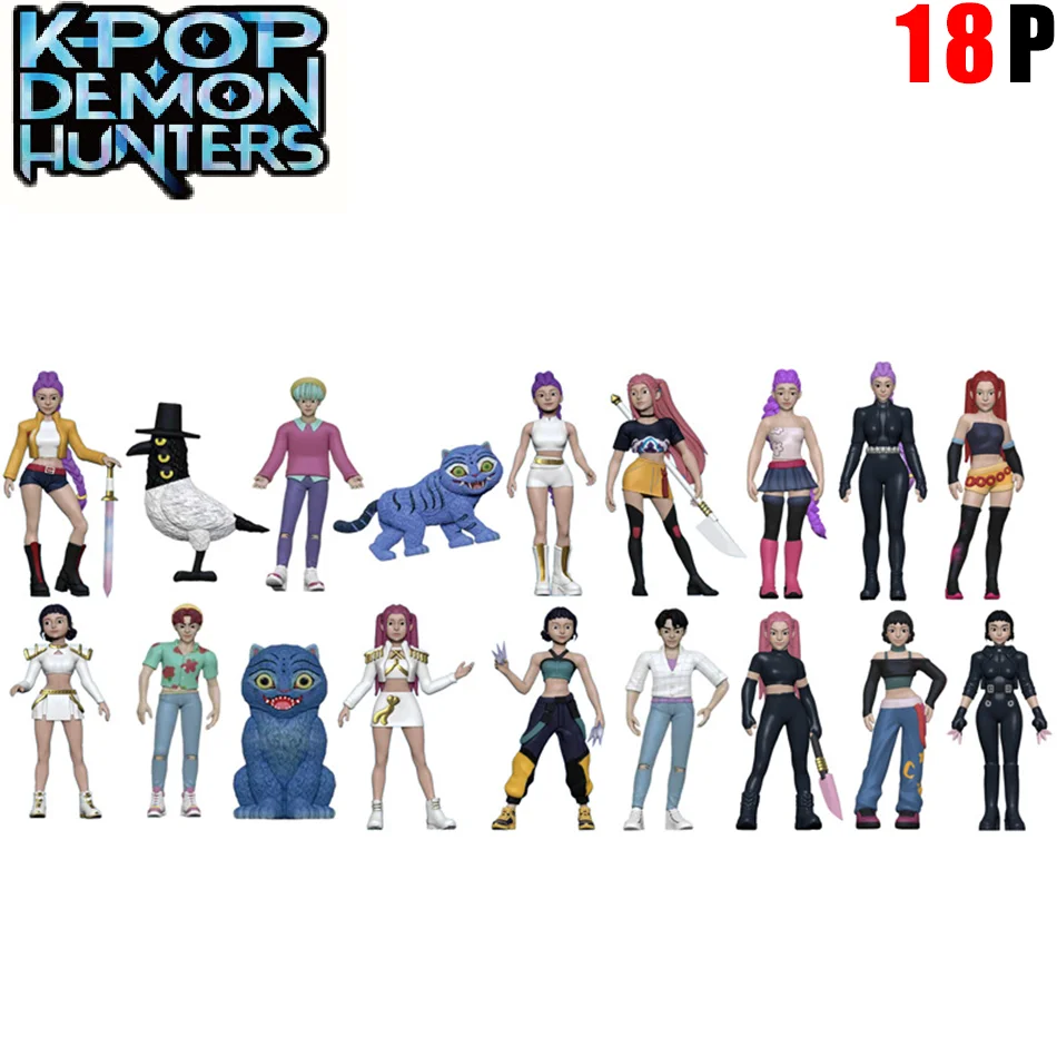 ฟิกเกอร์แอคชั่น Kpop Demon Hunters ปี 2025 ชุด 12 ชิ้น/เซ็ต กล่องสุ่ม ของเล่น Derpys Tiger Rumi Mira Zoey Sussy ตุ๊กตาฟิกเกอร์ สำหรับแฟนคลับ ของขวัญ