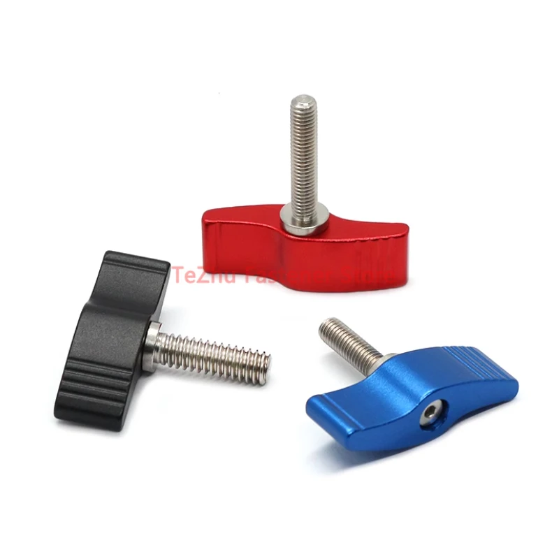 Tornillos de pulgar M4 M5 M6 M8 tipo L/tipo T, mango de tornillo de apriete manual, tornillo ajustable con forma de mariposa para cámara DSLR SLR, 1 ud.