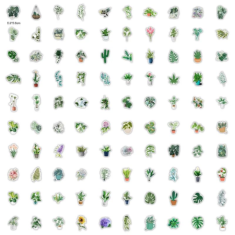 10/30/50/100pcs Tropical Plants Stickers Laptop Bicycle Guitar Skateboard Sticker Kid DIY Graffiti Waterproof stickers