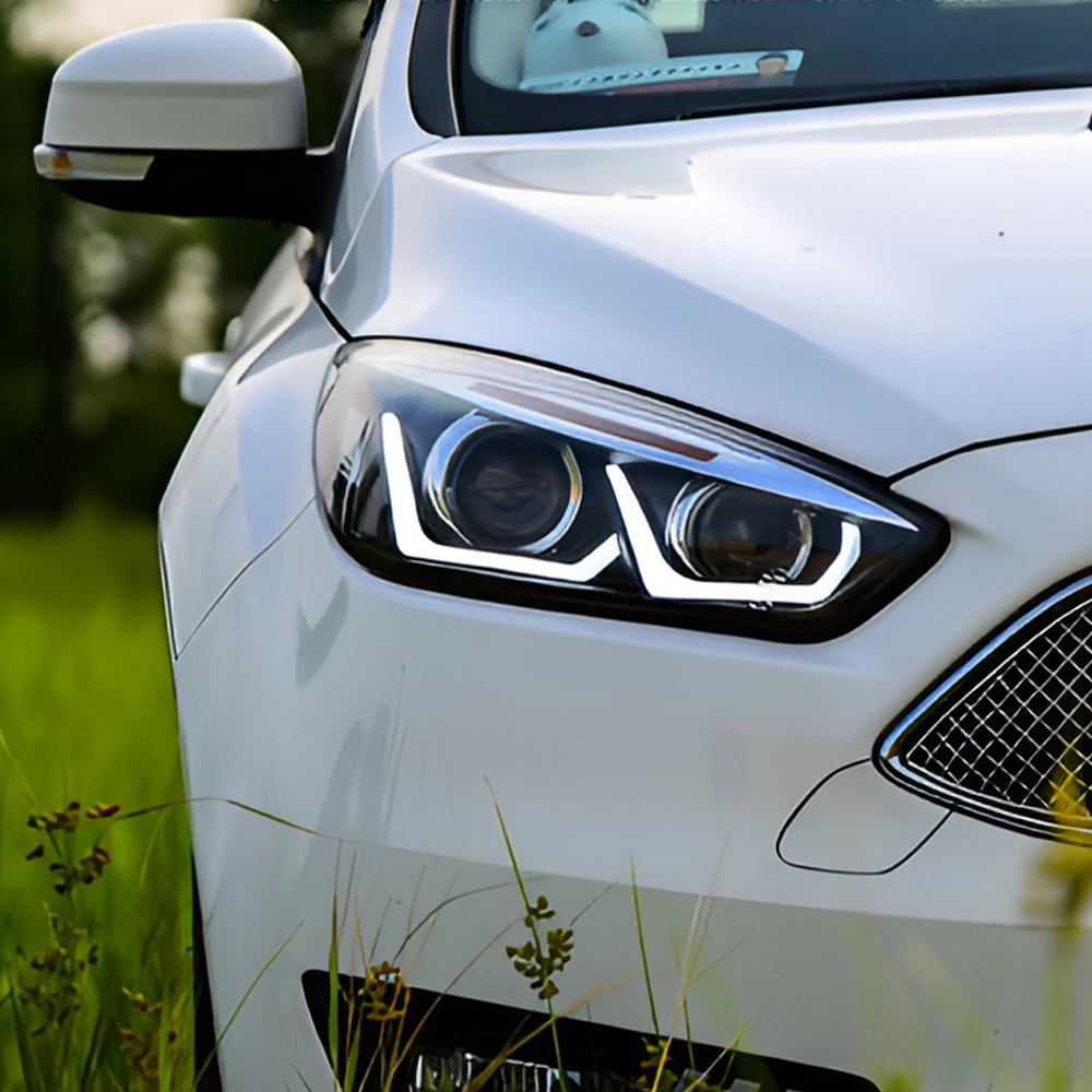 

Автомобильные передние фонари для Ford Focus 2015-2018, светодиодные автомобильные фары в сборе, обновление, высокое качество, объектив проектора DRL 2, автомобильные аксессуары