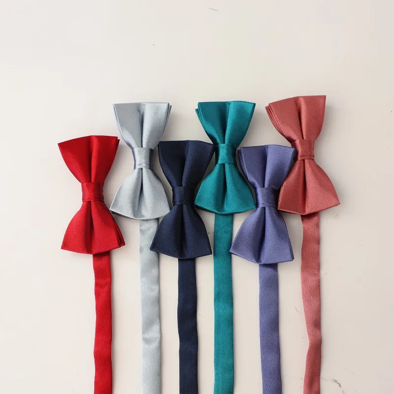 Vintage Pearlescent Finish Bow Tie, Shiny Stage Gentleman Bowtie For Host Stage Performance, Banquet Wedding Groom And Groomsmen