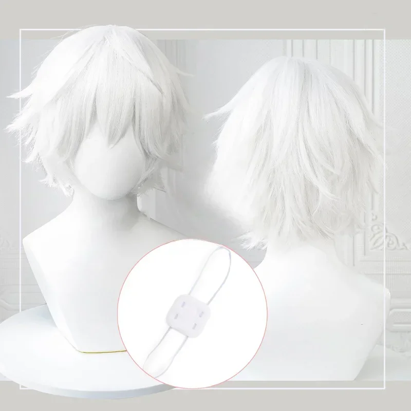 

2025Anime Kaneki Ken косплей Perucas Curto Branco Fofo Perucas olho remendo resistente ao calor cabelo синтетический festa ролевая игра