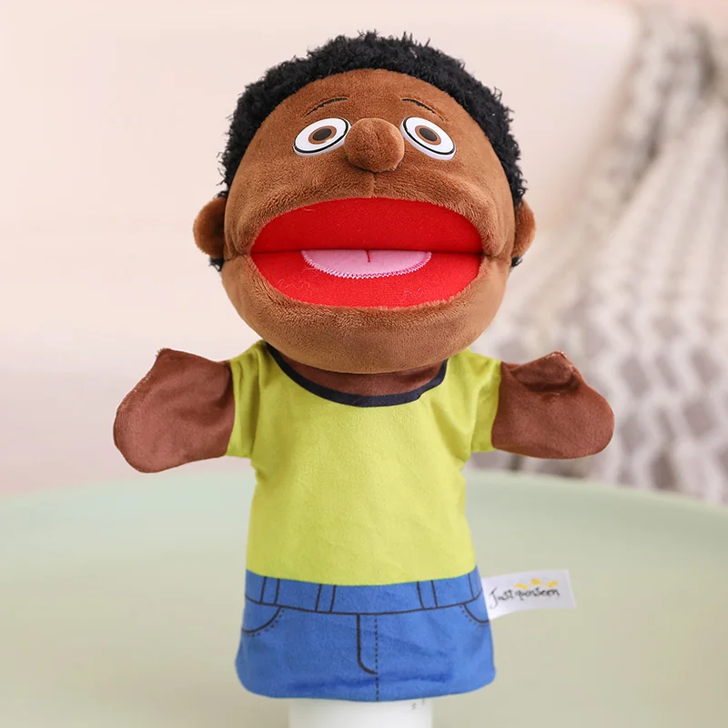 28–33 cm Kinder-Plüsch-Finger- und Handpuppe, beliebte Aktivität, für Jungen und Mädchen, Rollenspiele, Gute-Nacht-Geschichte, Requisiten, Familie, Rollenspiel, Spielzeugpuppe