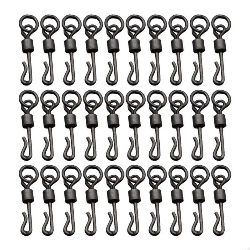 30Pcs Copper Plated Quick Swivels Speeds ​​Through Guide Rings Connectors