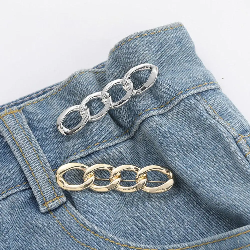 Afneembare Metalen Spelden Sluiting Broek Pin Intrekbare Knoop Naaivrije Gespen Voor Jeans Perfect Fit Taille Q 5X3