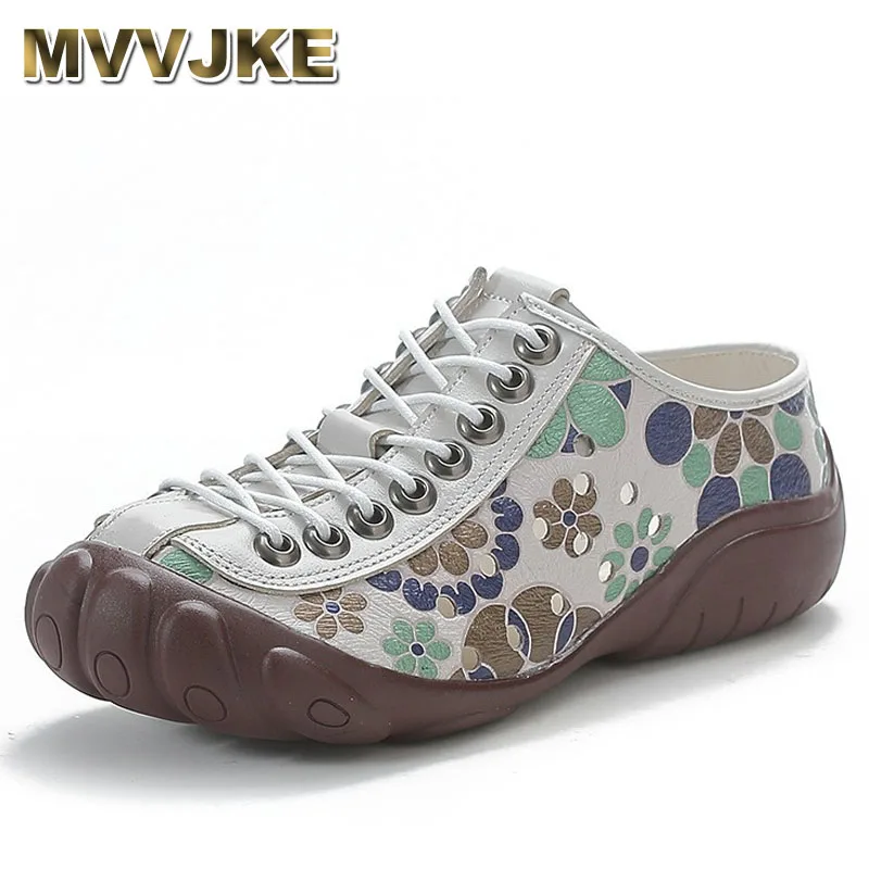 

Leather Shoes for Women Flats Shoes Ballet Vintage Sneakers Floral Loafers Woman Anti Kick Shoes Comfortable Flats