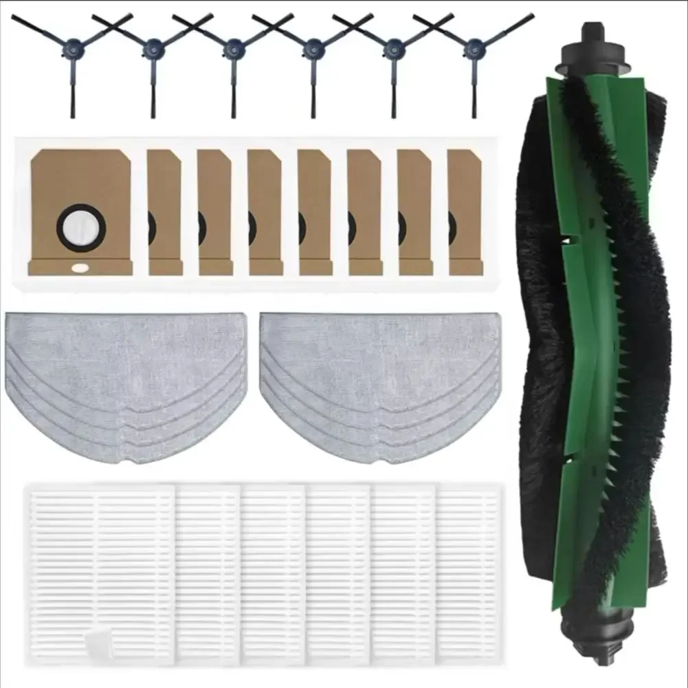 

17/29pcs Main Side Brush Mop Cloth Filter Bag Kit For Conga 8490 For Ultimate Ultra Power Home Robot Vacuum Replacement