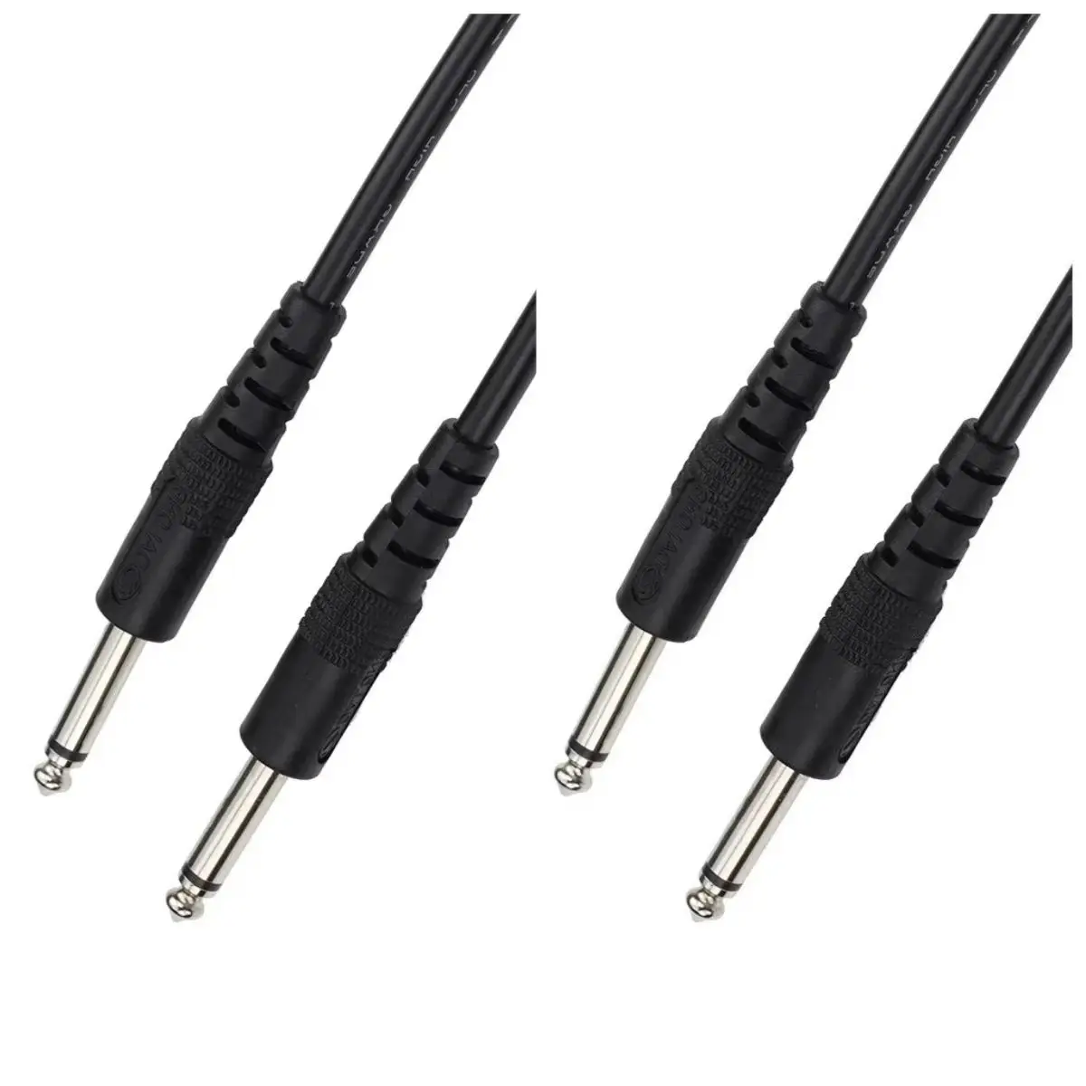 

100 шт. аудиокабелей 1,5 м с разъемами 1/4" (6,35 мм) типа Jack Male-Male для гитар, усилителей и колонок