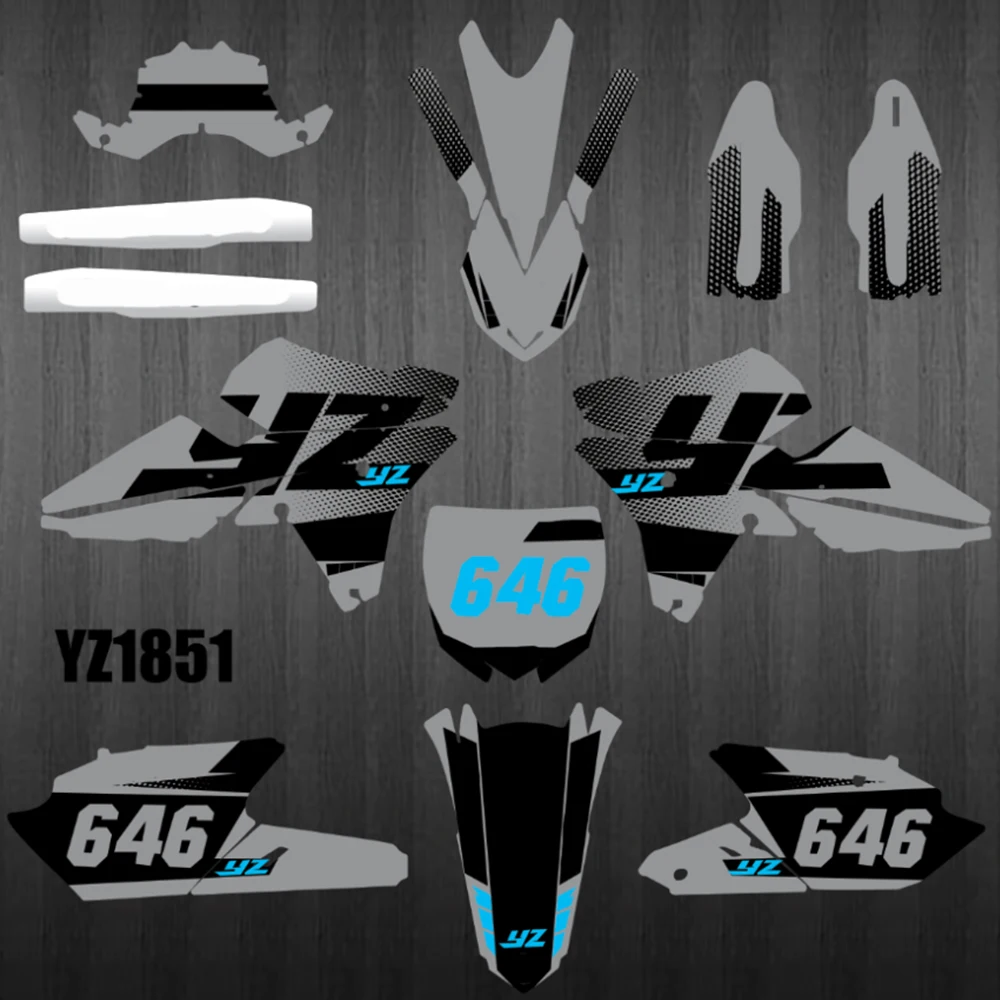 YZ250FX 2015-2019 Sticker Decals Graphics background For Yamaha YZ250F YZF250 2014 2015 2016 17 2018 For YZ450F YZF450 2014-2017