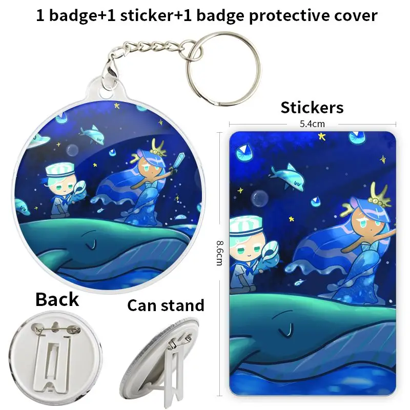 Sea Fairy печенье аниме персонажи игры мягкая Кнопка значок брошь якорь периферийные булавки подарок для детей милая одежда для влюбленных сделай сам