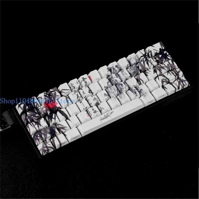 652F 60% 68% Layout PBT Keycaps Original Profile Dyes Sub Artwork For 61 64 68 ANSI ISOs Mechanical Keyboards