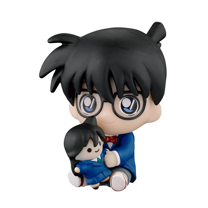 Figurki kolekcjonerskie Bandai Detective Conan Twisted Egg Mini Dolls, ręcznie robione zawieszki, Kidd, Xiaolan, Heiji i Ye, zabawki akcji.