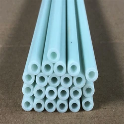 10PC 2PC White Glass Fiber Tube Diameter 1.6mm-25mm Insulation Hollow Fiberglass Rigid Rod FRP Steel Pipe Lenght 500mm