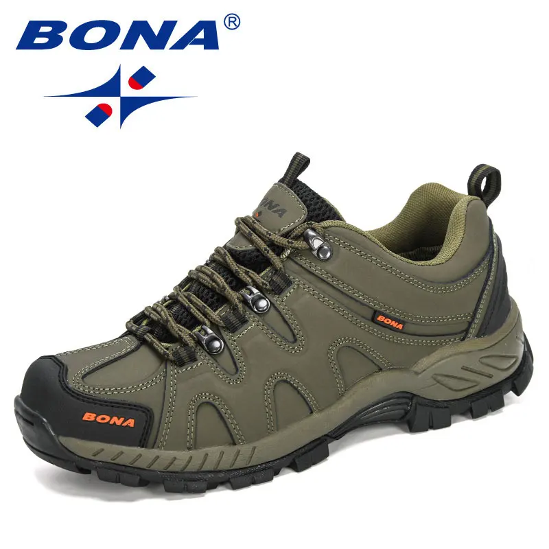 BONA, recién llegado, zapatos de senderismo de estilo clásico para hombre, zapatos deportivos con cordones para hombre, zapatillas deportivas para correr al aire libre, zapatillas de senderismo, envío gratis rápido