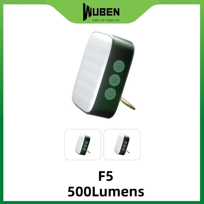 wuben luz de acampamento com temperatura de cor multipla luz artificial funcoes de banco de potencia f5 500 lumens 01