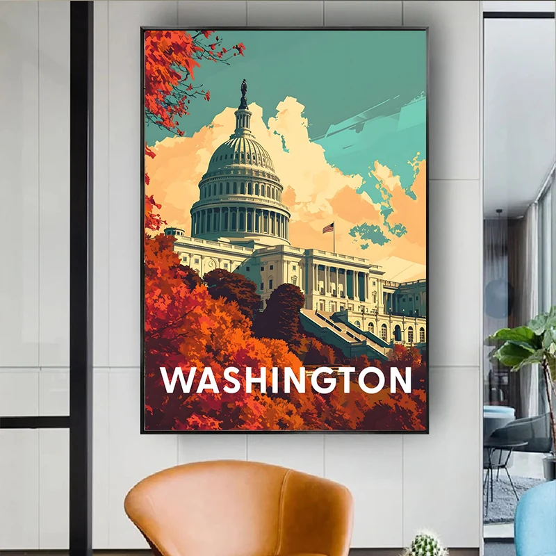 Retro Holiday Travel City London Paris Roma Canvas Painting Print Posters for Living Room Home Wall Decor Tourism Pictures