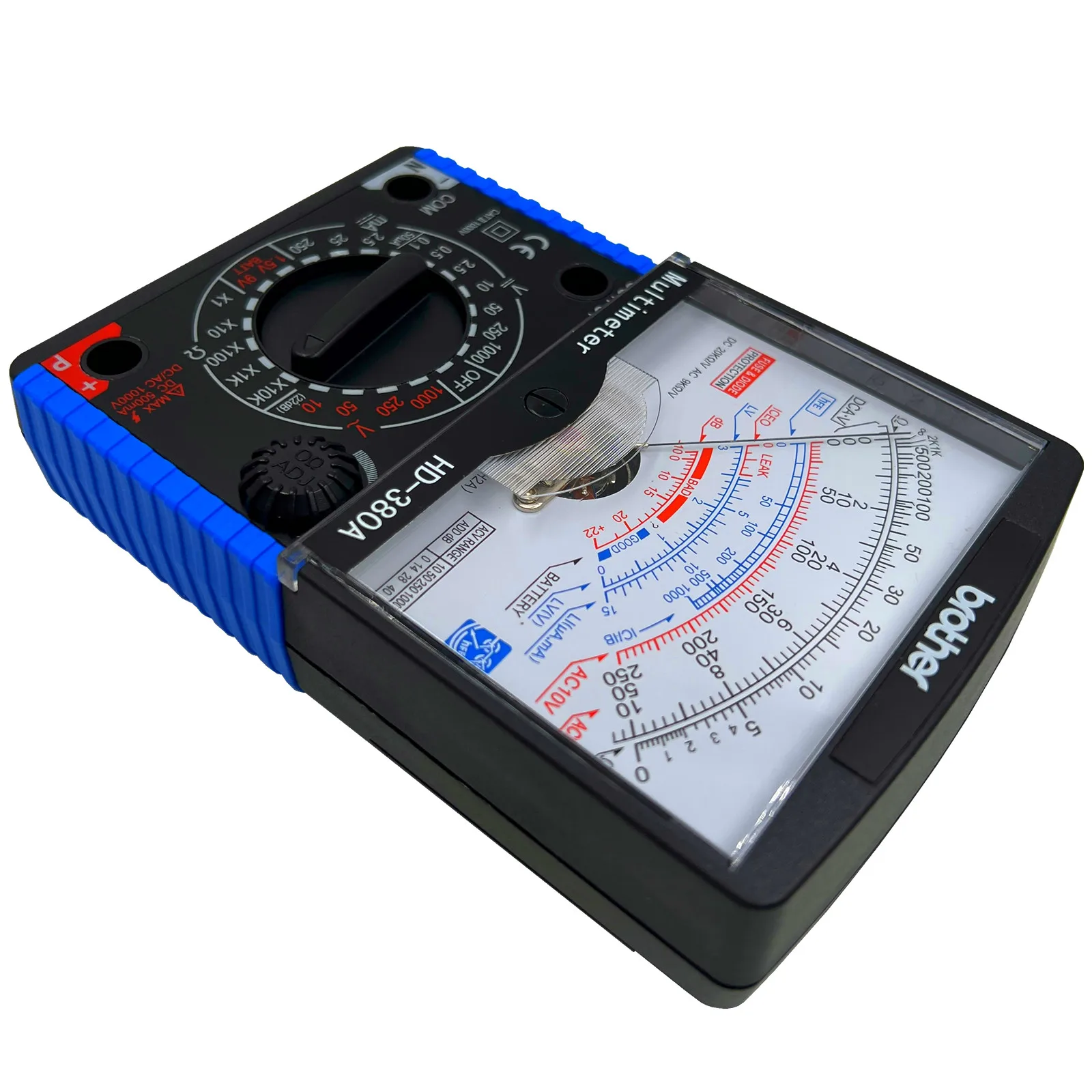 HD-380A Pointer Multimeter DC/AC Voltage Current Tester Resistance Capacitance Meter Analog Display Pointer Meter Brother